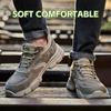 Mode Sicherheitsschuhe Sport Herren Schutzschuhe Anti-Smash Anti-Puncture Arbeitsstiefel Stahlkappenschuhe Atmungsaktive Herren Arbeitsschuhe
