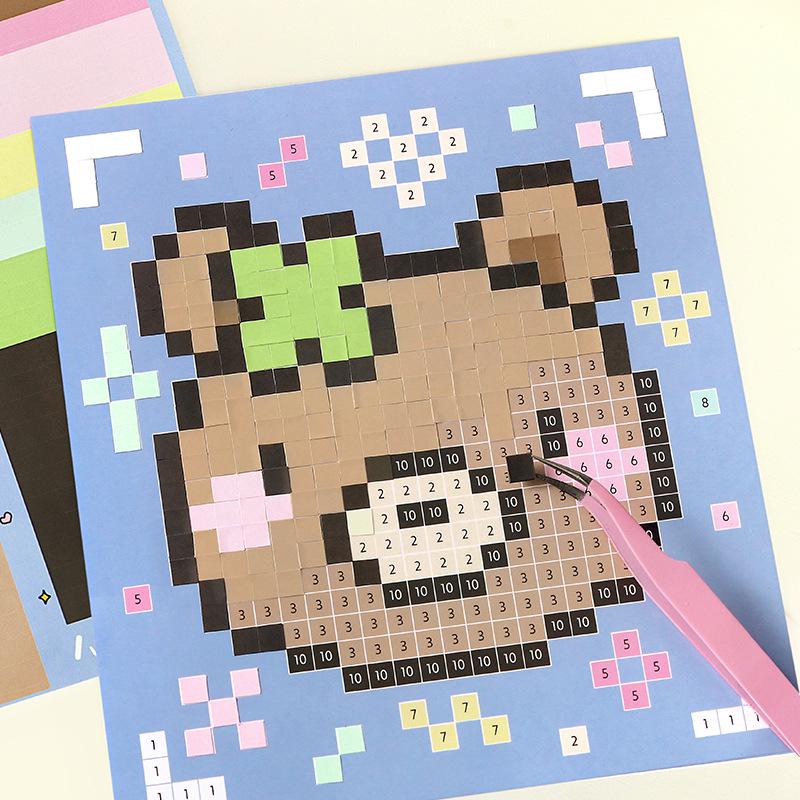 Xin's Lover Magic Beading Bubu Boom Island: Cute Animal Pixel Stickers Series
