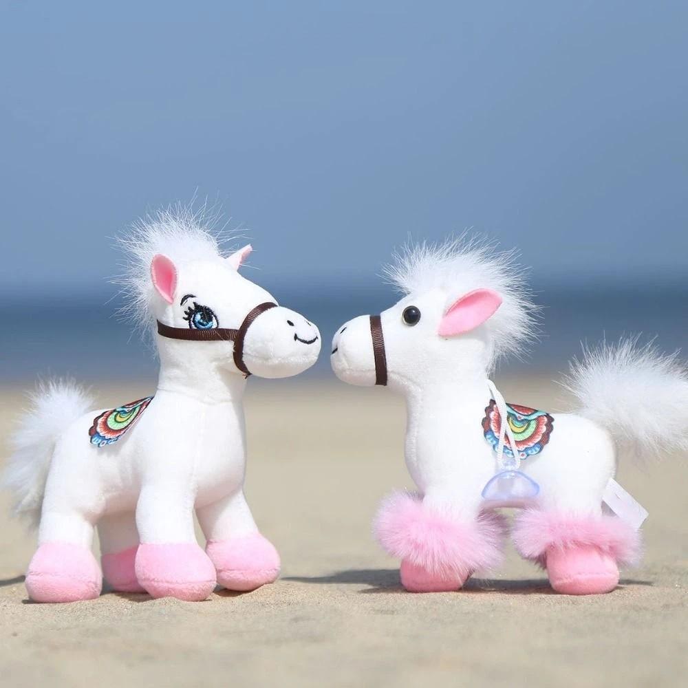 Cute Horse Plush Doll Toys Soft Mini Horse Keychain  Backpack Pendant