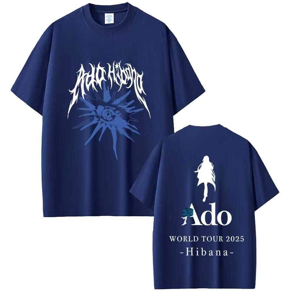 Ado World Tour Hibana Tshirts Men Women Fashion Japanese Style T Shirts Tops Female Casual Vintage Springsummer Crewneck Tees