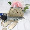 Cute Floral Coin Purse, Vintage Kiss-lock Change Pouch, Mini Coin Wallet Trinkets Storage Pouch for Coins, Cash, Cards
