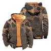 Vyriškas spausdintas paltas ilgomis rankovėmis Fashion Plus Velvet Overcoat