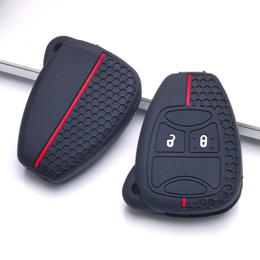 Key Fob Cover for Jeep Renegade Compass Cherokee Wrangler Durango Charger Challenger Grand Anti-Scratch Guard Shockproof Protection