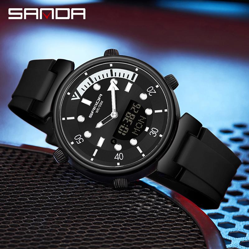 SANDA Top Luxury Fashion Sport Men's Watches Waterproof Quartz Watch Casual Wristwatch for Male Clock Relogio Masculino 3122
