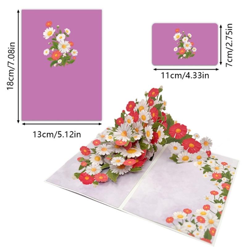 Special Mother's Day Invitation Card Handmade Greeting Card Gift for Mom 3D Popup Flower Surprise Card