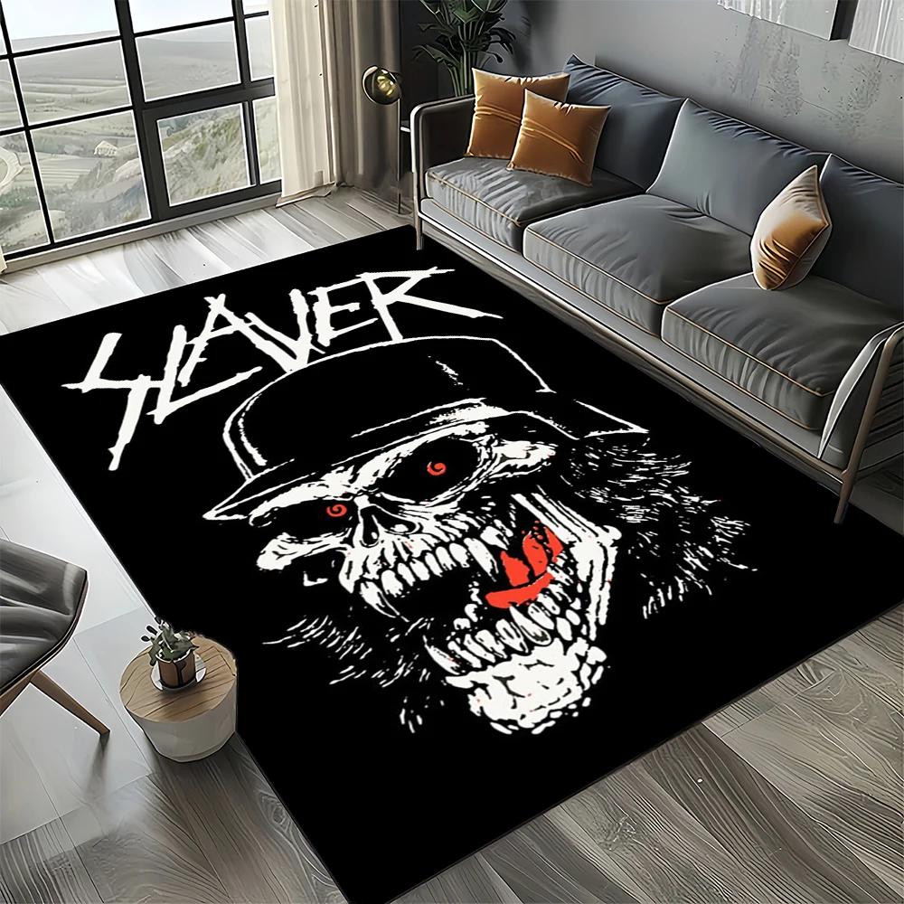 27 Style Slayer Heavy Metal Rcck Band Sign Carpet Rug for Living Room Bedroom Home Sofa Decoration,Kid Play Non-slip Floor Mat