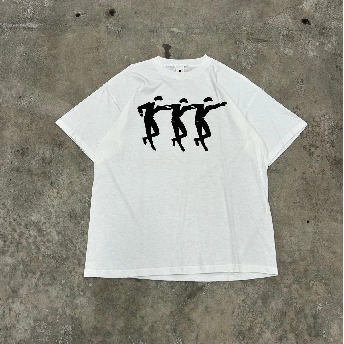 

Винтажная белая футболка 90-х для джазового степа Размер XL В отличном состоянии 2XL