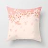 Peach Leather Velvet Fresh Pink Flower Pillowcase Home Sofa Pillow Cushion Cover Core-free