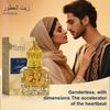 Arabic Gold-Plated Carved Glass Rollerball Perfume - Alcohol-Free, Portable Fruit Fragrance