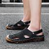 38-46 Summer Men's Large Casual Sandals Breathable Leather Sandals Beach Shoes