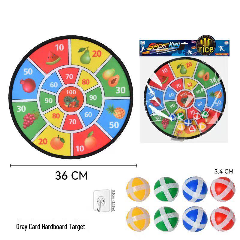 72cm Foldable Sticky Ball with 36cm Target - Cartoon Interactive Toy for Indoor & Outdoor Parent-Child Play