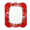 Christmas Snack Trays Disposable Paper Food Boats for Party Platters Santa Santa Tree Designs Serving Tray Leak-Proof Food Holders for Holiday