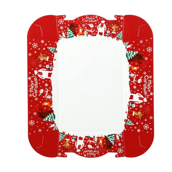 Christmas Snack Trays Disposable Paper Food Boats for Party Platters Santa Santa Tree Designs Serving Tray Leak-Proof Food Holders for Holiday