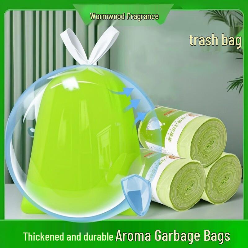 Changbaosen Mugwort Scented Drawstring Thick Garbage Bags