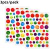 3pcs/packLaser Star Heart Dot Stickers Colorful Glass Bottle Gift Packaging Bag Decoration Stickers Reward Adhesive Labels Seali