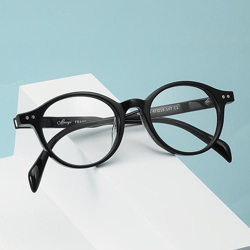 

Очки в стиле ретро, ​​круглые ацетатные очки унисекс, оптовая продажа, компьютерные очки, очки с защитой от синего света