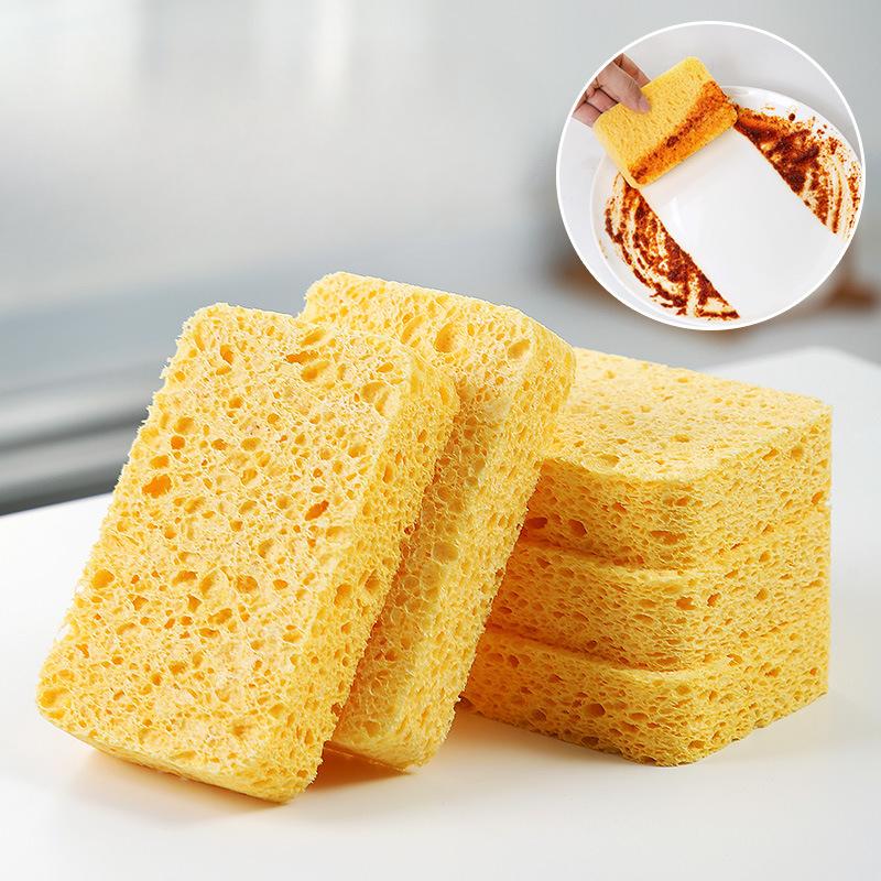 Wood Pulp Cotton Dishwashing Sponge Is Not Easy To Get Oil Magic Sassafras Kitchen Cleaning Wood Pulp Sponge Magic Wipe Wood Pulp Dishwashing Cotton