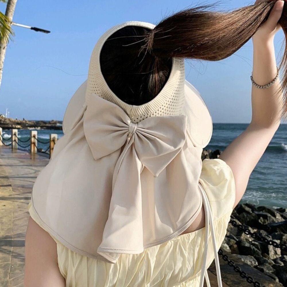 Adjustable Wide Brim Sun Hat UPF 50+ Empty Top Hat New Design Full Face Cover Hat  For Women