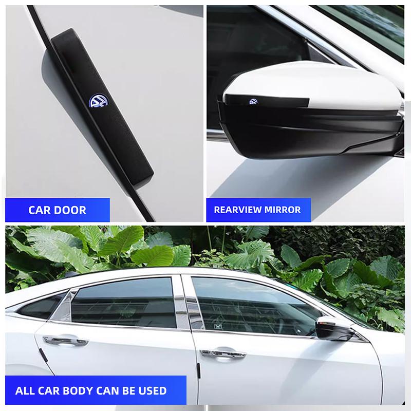 6Pc Rubber Car Door Bumper Anti-collision Strip Protector Car Accessories For Volkswagen VW R Golf 4 5 Passat Beetle Tiguan Polo