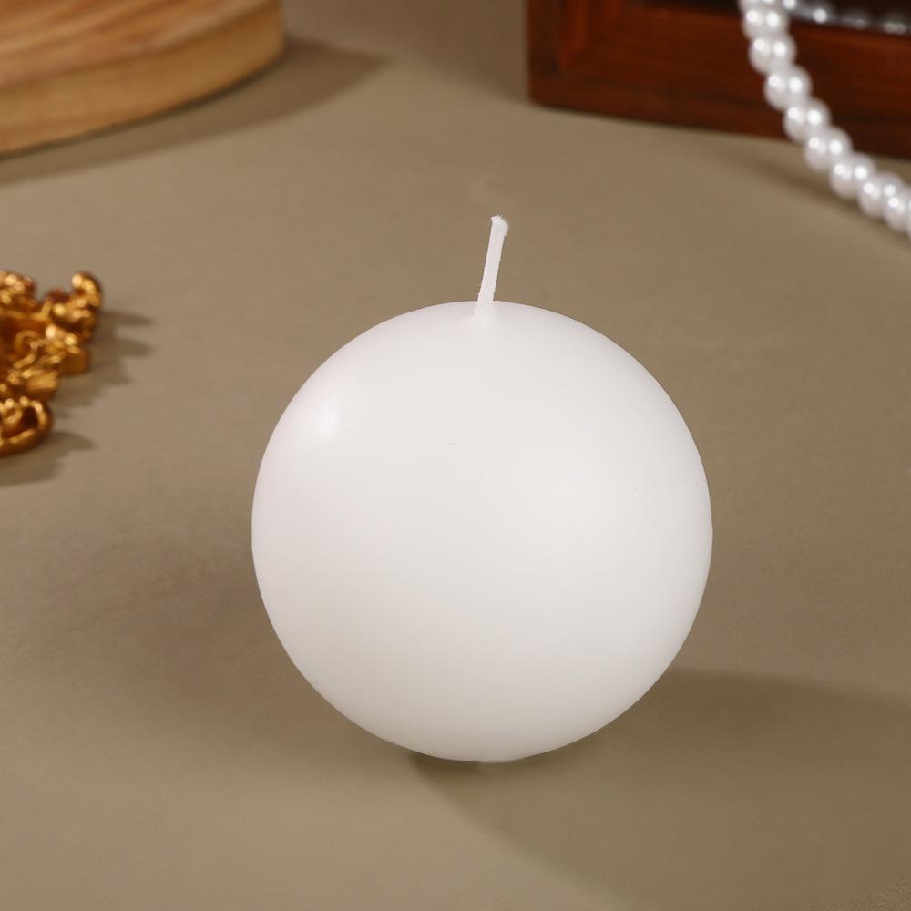 Creative Seven-color Spherical Candle Household Non-romantic Wedding Handmade Round Ball Small Candle Set Box