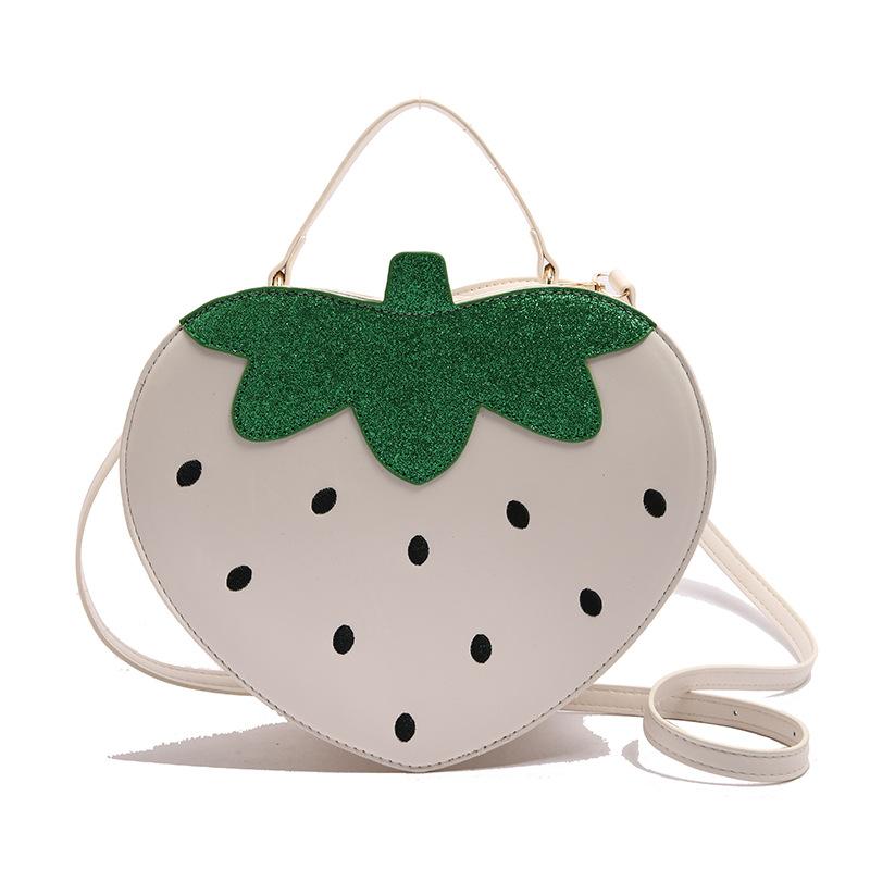 

Милая клубничная сумка 2025 новая Мори сладкая девушка мода ниша зарубежный стиль универсальная портативная сумка-мессенджер фруктовая сумка белый