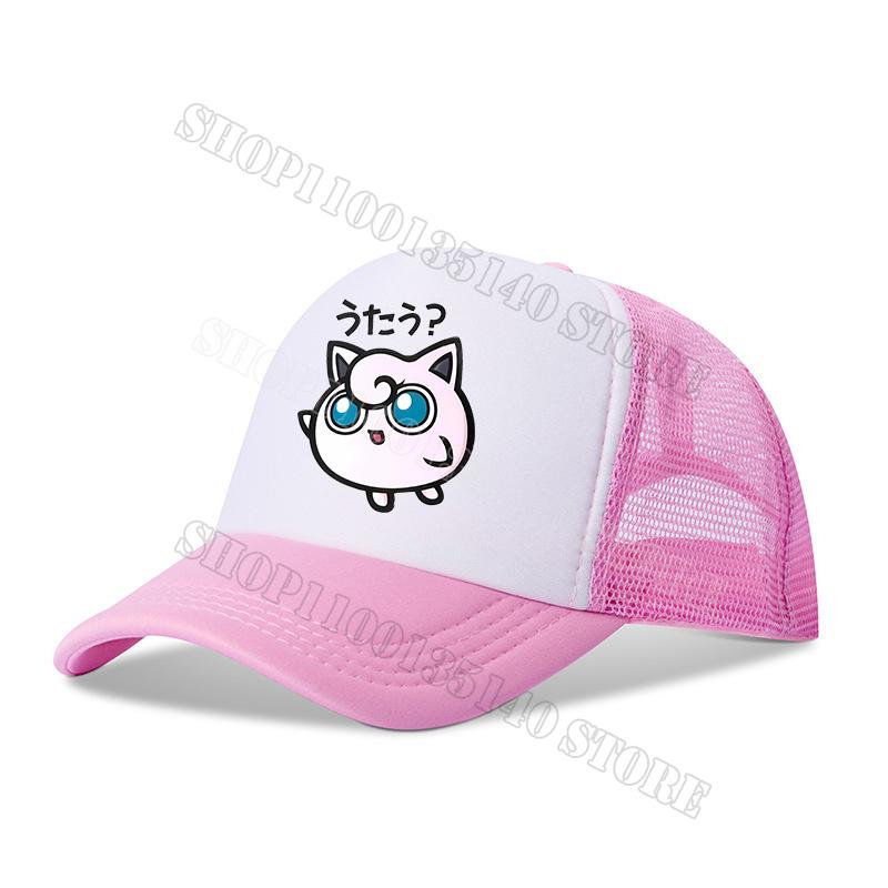 Pokemons Baseball Cap Anime Cartoon Printed Sunshade Peaked Caps Kids Adult Summer Breathable Sunhat Cute Boys Girls Mesh Hats
