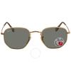 Ray Ban HexaGonal Flat Lenses Green Classic G 15 Unisex sunGlasses Rb3548n 001 58 51
