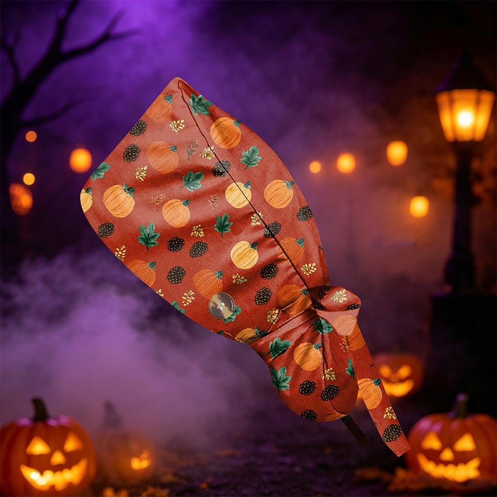 Women's Halloween Printed Ponytail for Work Shower Hair Wrap