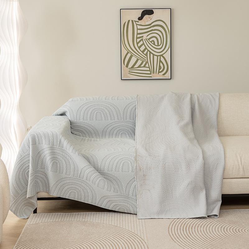 Summer Cool Ice Silk Sofa Towel High-Grade Full Covered Summer Sofa Cover Cloth Non-Slip Sofa Cover Seat Cushion Blanket
