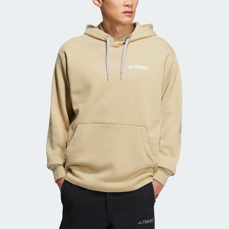 adidas Solid Color Sports Long Sleeve Casual Hoodie Unisex Hoodie Prairie-Brown IC4481