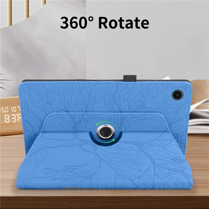 Pouzdro na tablet pro Lenovo Tab M10 Plus 3rd Gen TB125FU Pouzdro Tree embossed o 360 stupňů otočný otočný stojan pro Lenovo Tab M10 Plus Pouzdro 3rd Gen
