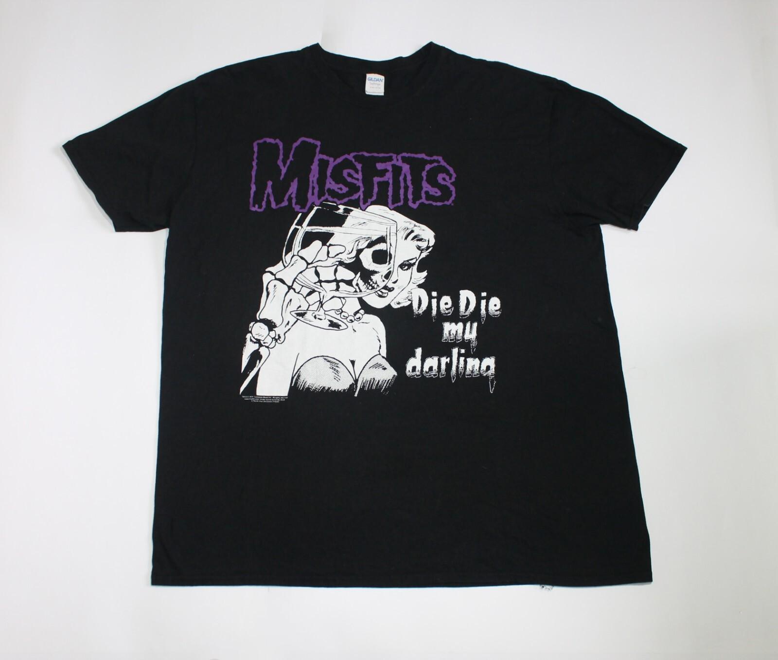 New 2014 Misfits T-shirt Die Die My Darling Shirt Horror Punk Band Shirt 2XL L