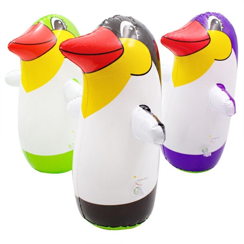 Inflatable Animal Toy Cute Penguin Toy Float Pool Animal Toy Funny Blow up Penguin Balloons for Kids Birthday Party