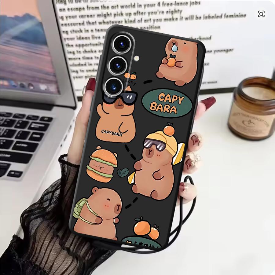 Hülle für Samsung Galaxy A24 A35 A15 A51 A11 A12 A36 A26 A13 A14 A22 A52 A16 A34 Weiches TPU Capybara Muster