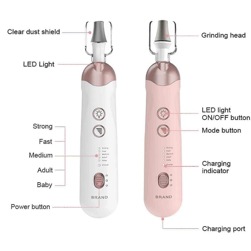 Eletorot Electric Nail File Set, 8 In 1 Professional Manicure And Pedicure Kit, Cordless Pedicure Tools For Feet Less