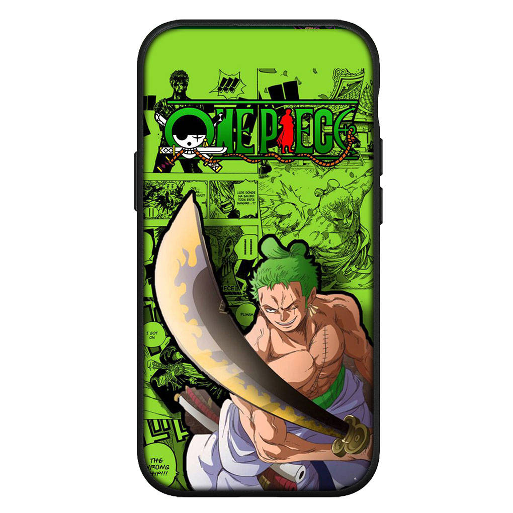 For iPhone 16 15 Xiaomi Redmi Note 14 13 12 11 Pro Max 16e Samsung Galaxy S25 S24 S23 Moto OPPO Huawei Comics One Piece Roronoa Zoro Luffy Phone Case