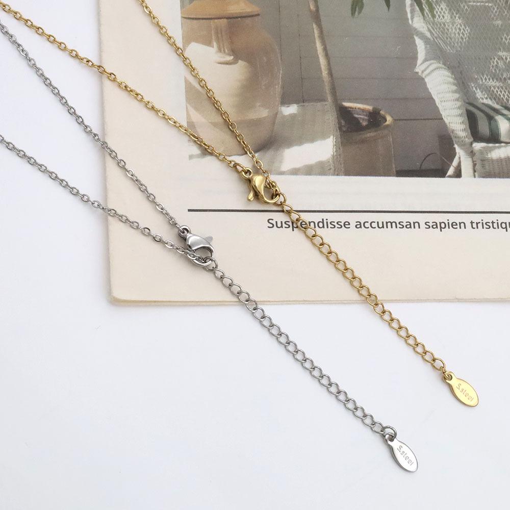 Nische Klein Frisch Metall Natürlich Stern Mond Anhänger Halskette Schlüsselbein Kette Edelstahl Schmuck Mädchen