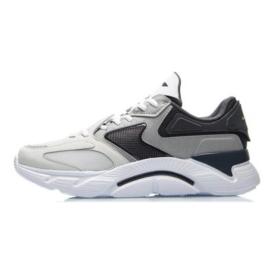 Li Ning Versatile Cushioning Slip Resistant Abrasion Resistant Low Top Running Shoes Men's Antarctic Gray ARHQ093-4