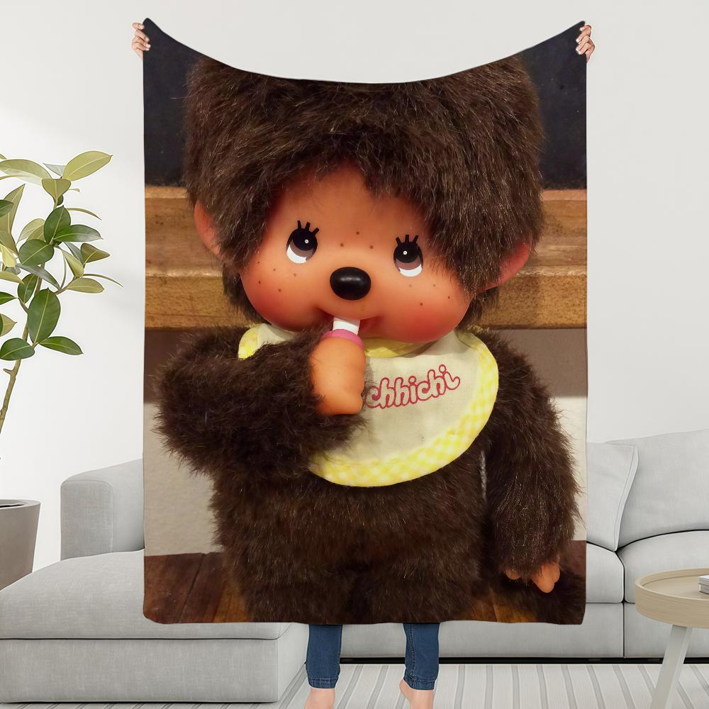

Blanket Throw Cute Super Cartoon Cosy Plush Living Room M-MonchhichiS-ES Sofa Couch Childish Birthday Gifts 30x40in