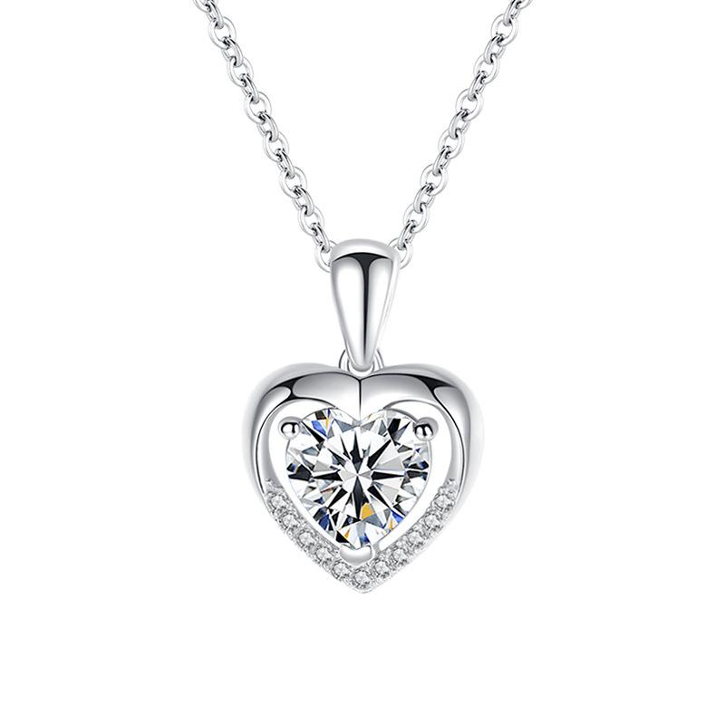 Niche jewelry Valentine s Day gift for girlfriend love diamond pendant s925 sterling silver necklace women 925 sterling silver