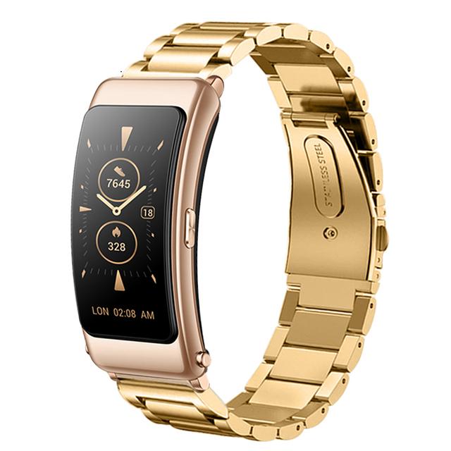 16mm Klokkereim for HUAWEI TalkBand B6 B3 Utskiftbar Klokkereim Armbånd i Rustfritt Stål Smartklokkerem for Huawei B3 B6