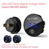 2Pcs Dc 12V-24V Led Panel Digital Voltage Volt Meter Display Voltmeter  Battery Capacity Meter Touch Switch Motorcycle Car