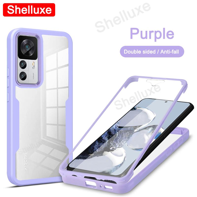 Mi12T 360 Full Body Front+Back Clear Case Shelluxe For Xiaomi Mi 12 12X 12T Pro For Xiomi Mi12 Lite Silicone Double Sided Cover