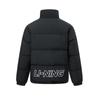 Li Ning Campus Series Solid Color Stand Collar Warm Winter Short Zipper Down Jacket Unisex Outerwear Black YYMU141-4