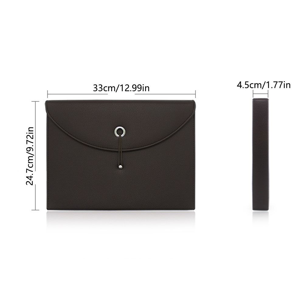 With Labels PU Leather Document Bag Waterproof Accordion File Organizer  School Supplies
