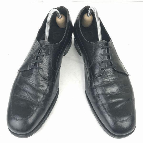 80s-90s Vintage USA FLORSHEIM Leather Goodyear Welt U-tip 28.0 Black Dress Business shoes(USED)