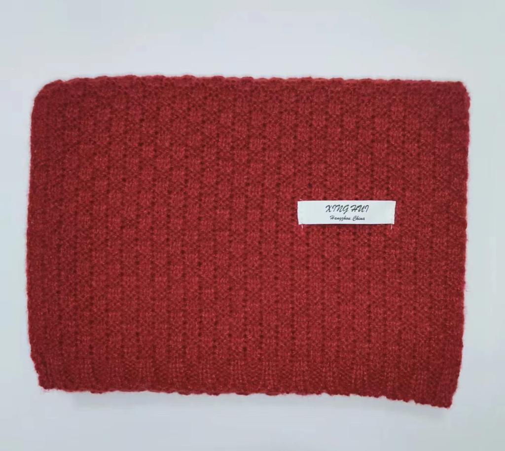 Autumn and winter new solid color scarf fashionable versatile knitted warm trendy scarf women