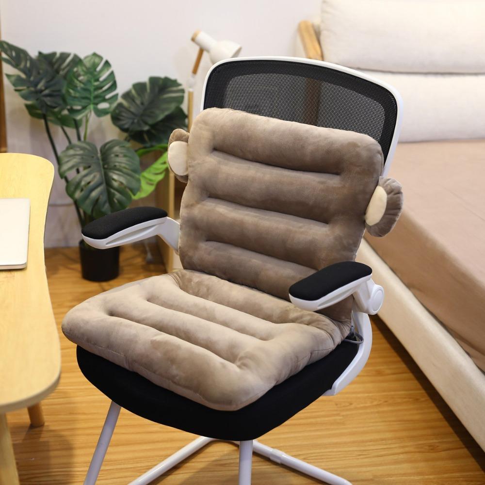 Soft Back Cushion Pillow Thickened Integrated Seat Cushion Cute Plush Cushion  Student Dormitory