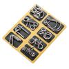 Nine-Ring Metal Puzzle - Eight-Piece Disentanglement Brain Teaser Set