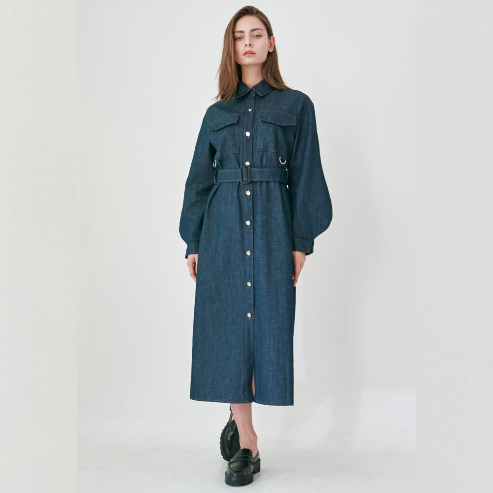 Bunderghost Bishop Sleeve D-Ring Denim Dress